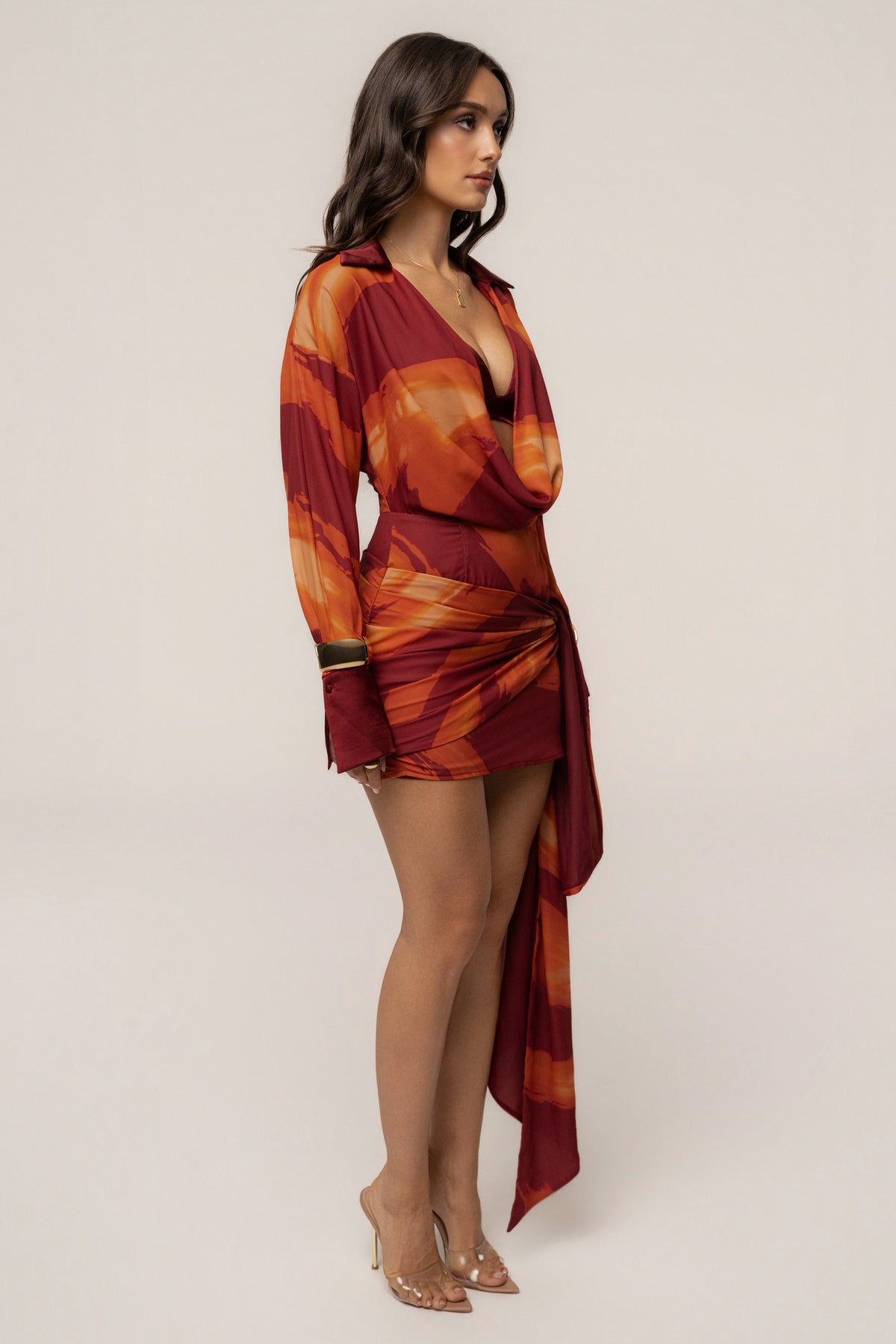 Crimson Dusk Midnight Confidence Mini Dress