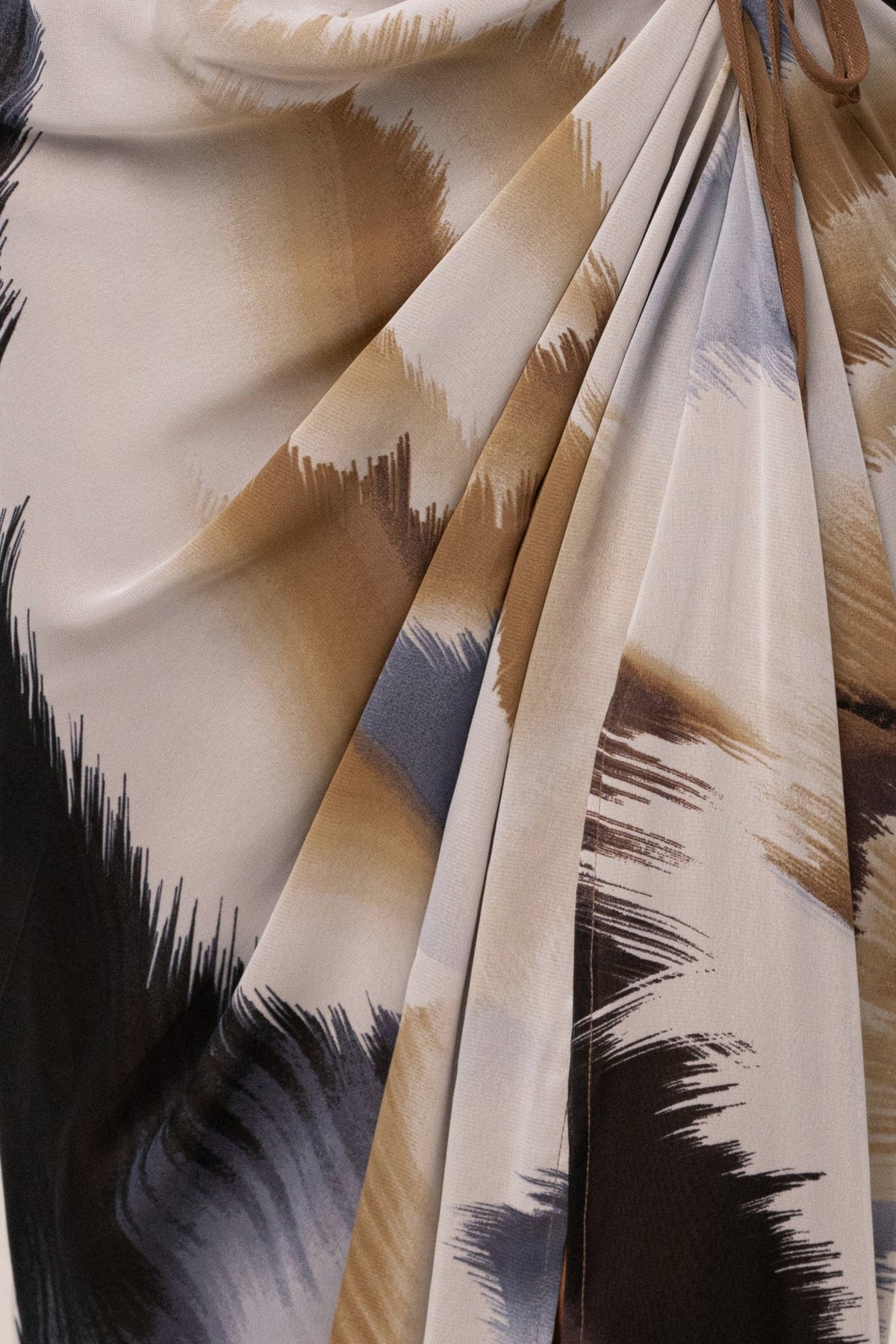 Brown Abstract Noelia Printed Skirt