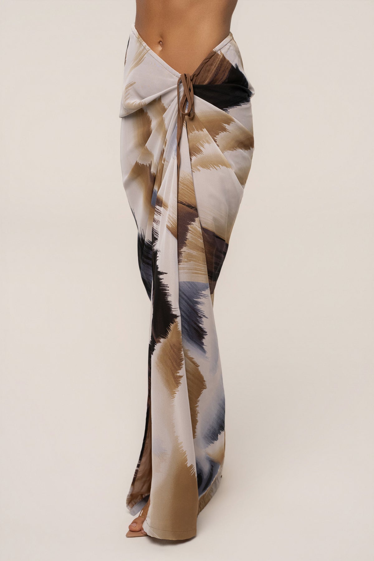 Brown Abstract Noelia Printed Skirt