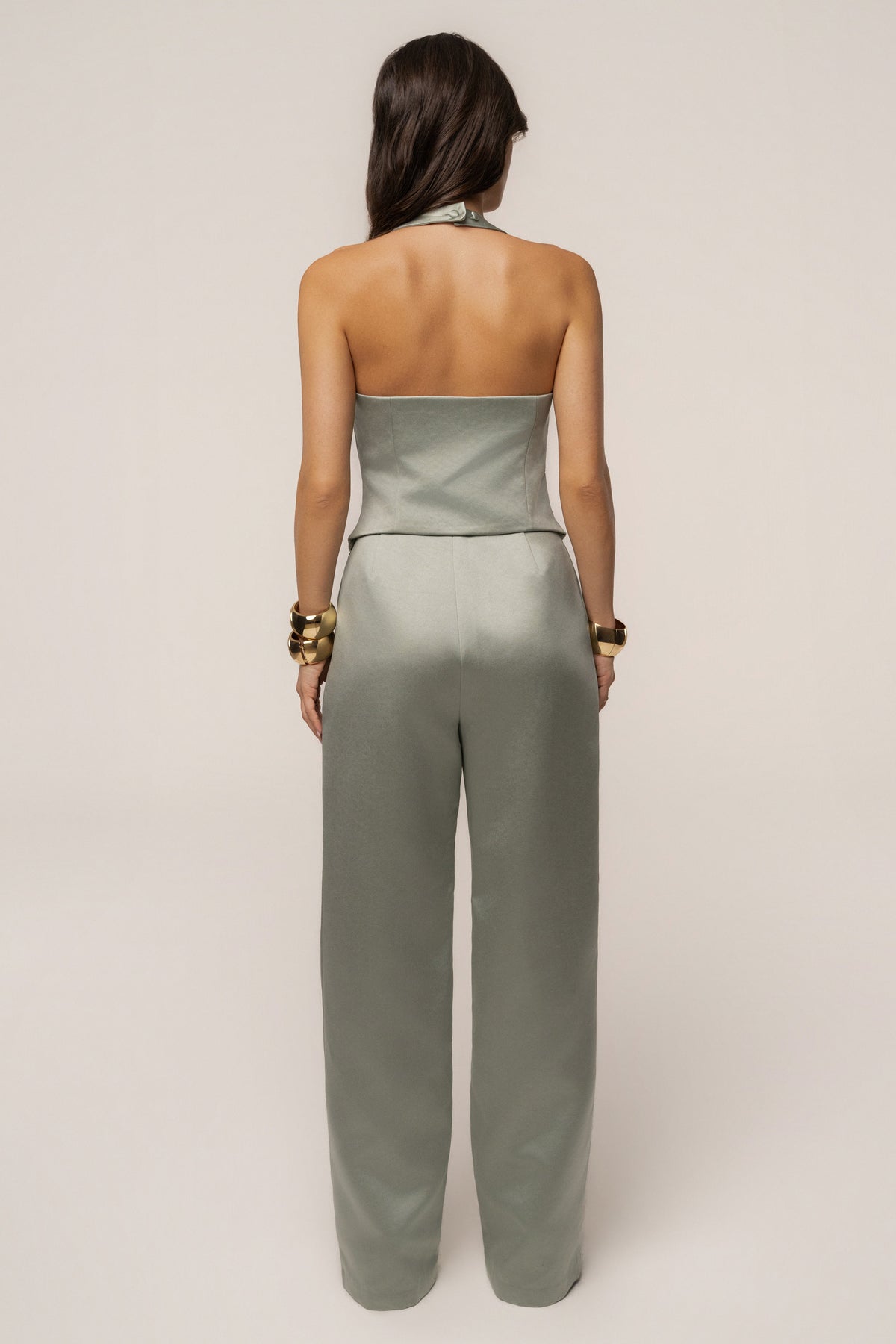 Sage City Nights Satin Trouser