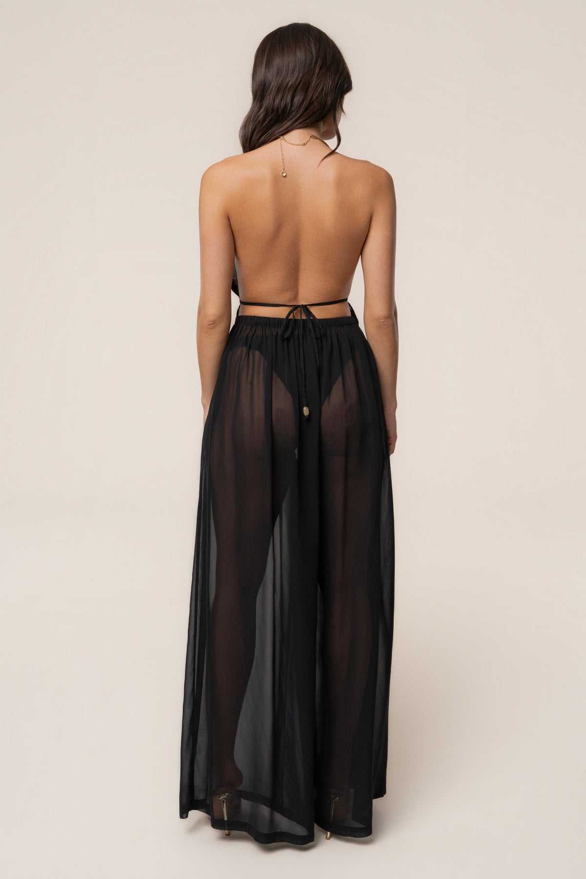 Black Resort Glow Chiffon Pant