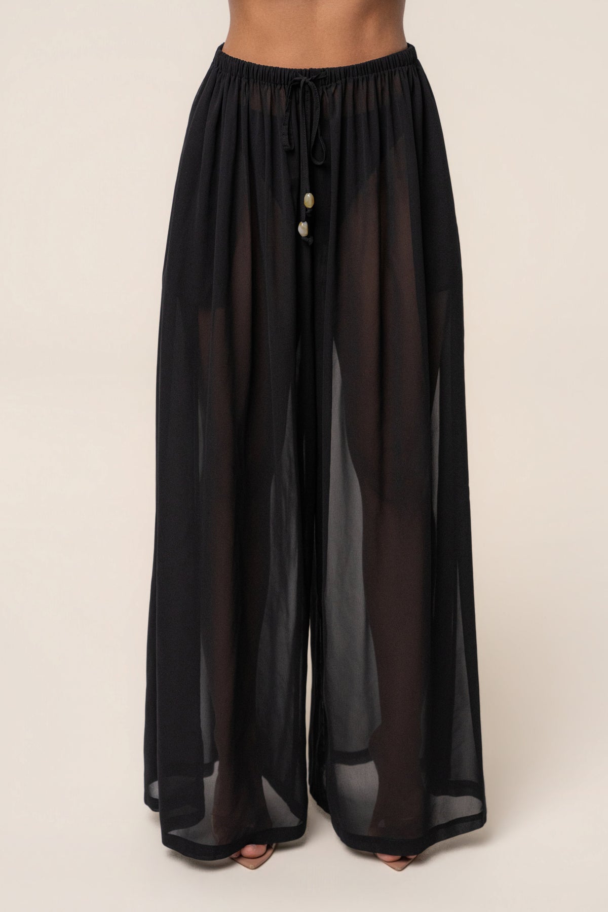 Black Resort Glow Chiffon Pant
