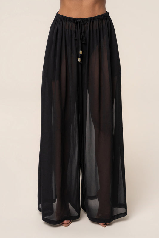 Black Resort Glow Chiffon Pant