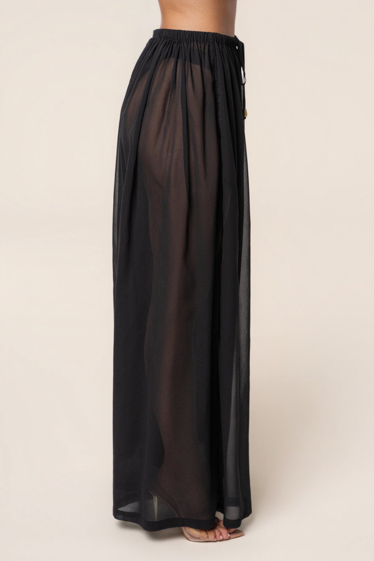 Black Resort Glow Chiffon Pant