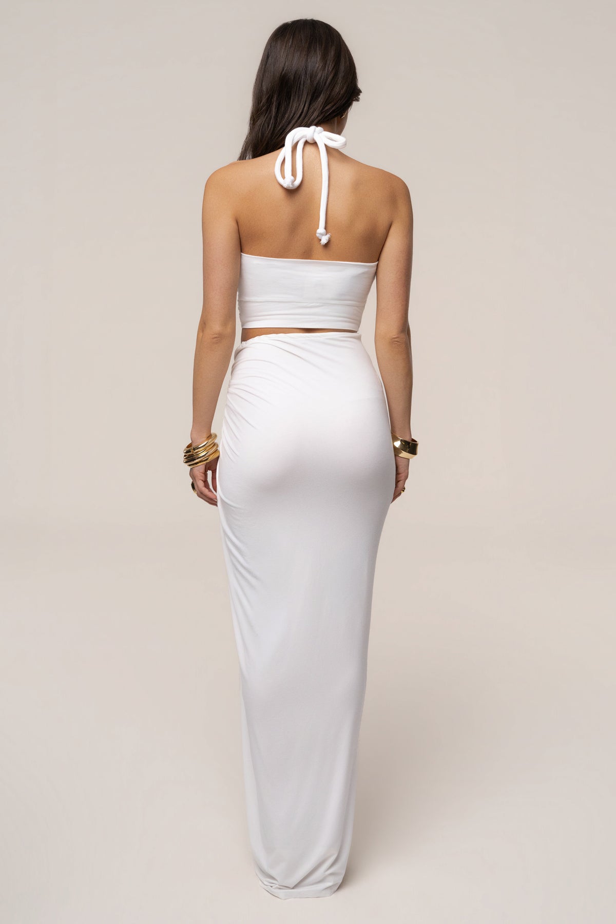 White Island Drape Maxi Skirt