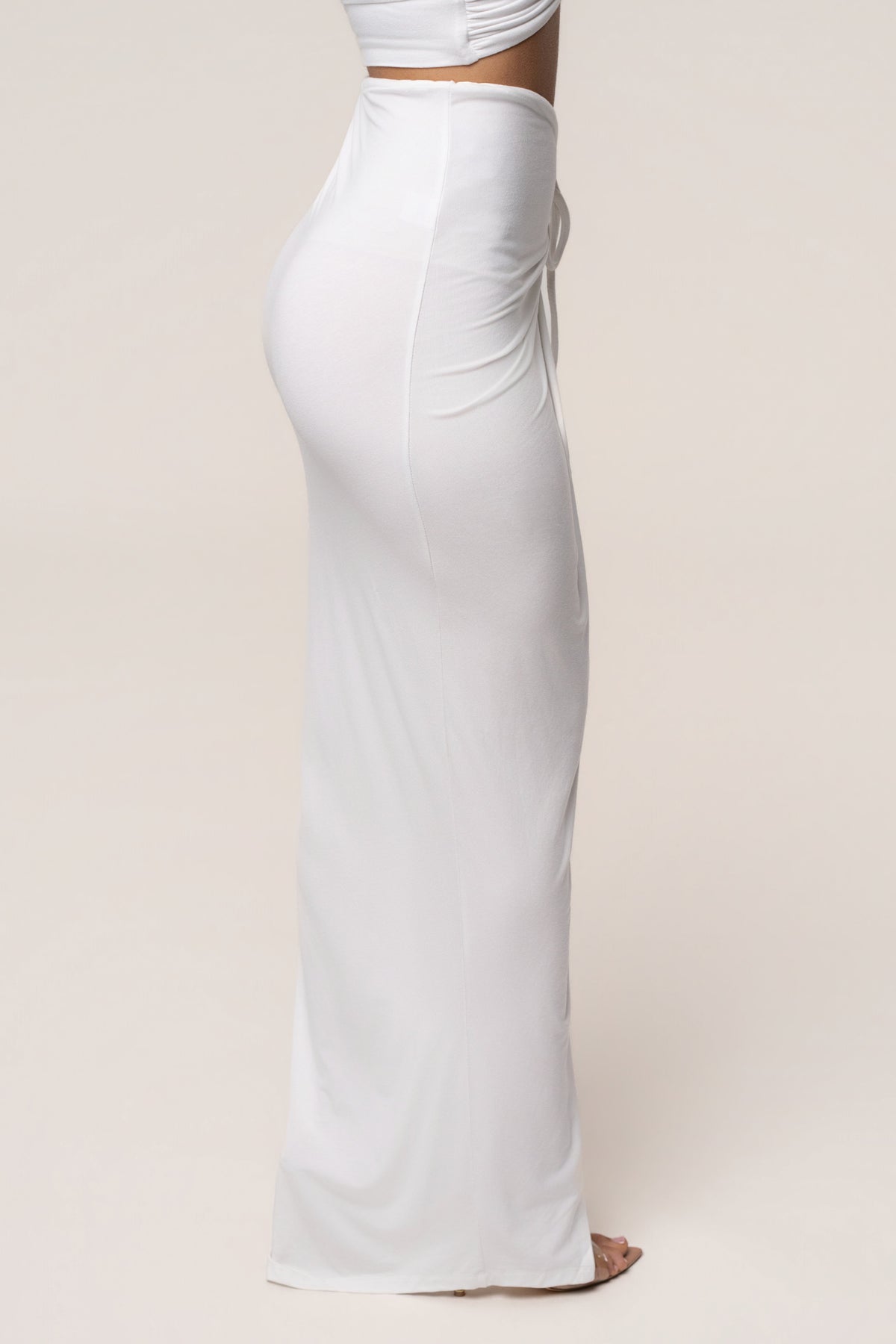 White Island Drape Maxi Skirt