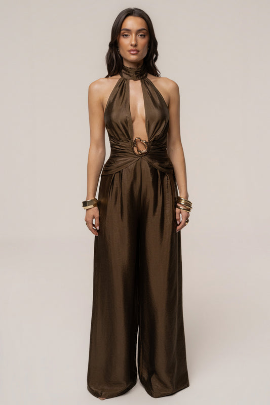Olive Accent Jumpsuit