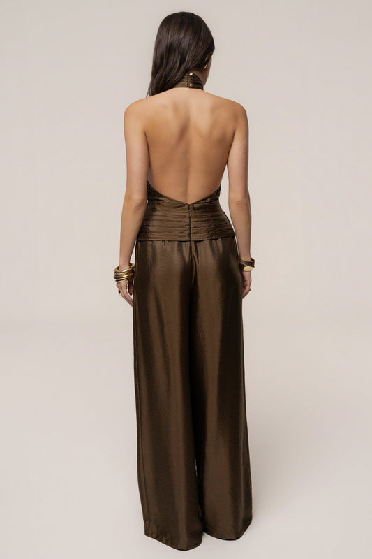Olive Accent Jumpsuit