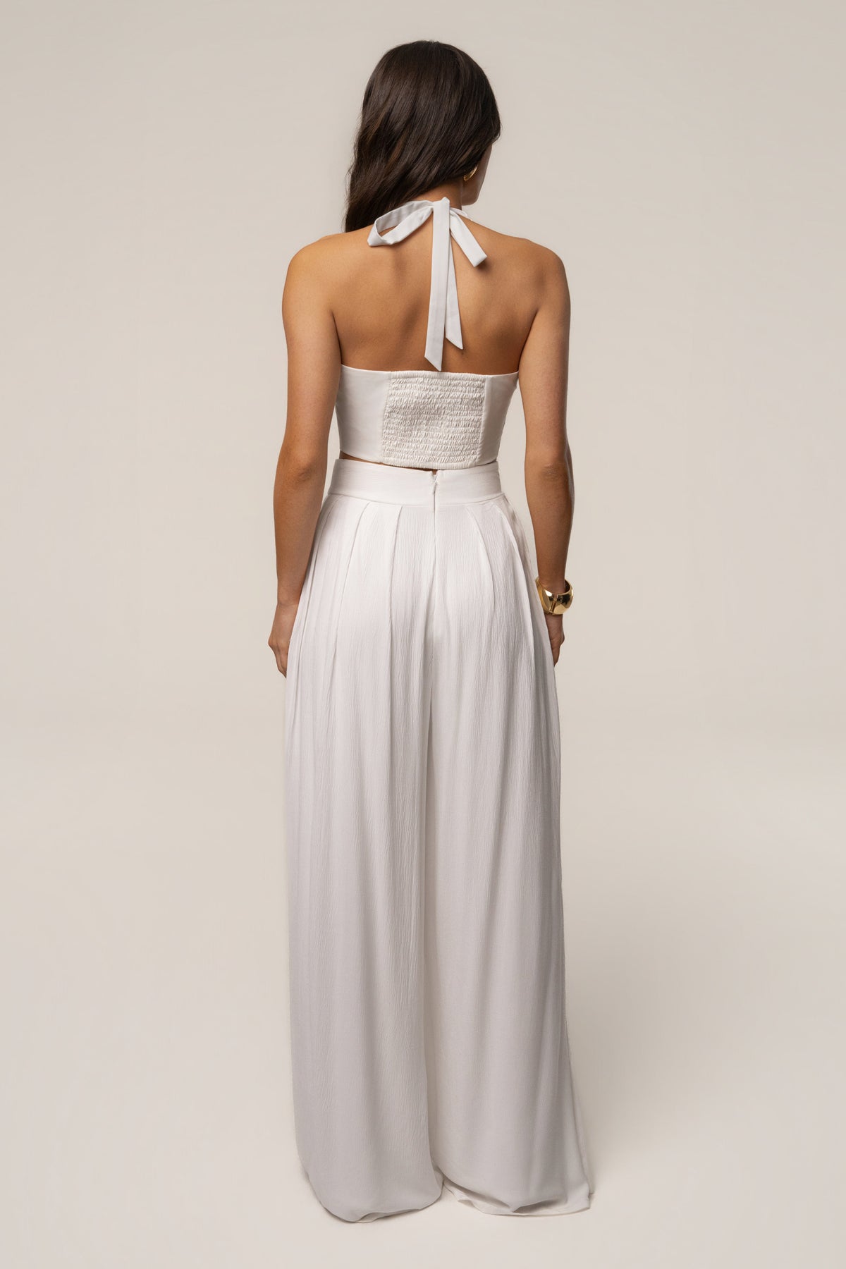 White After Sunset Pleated Pants