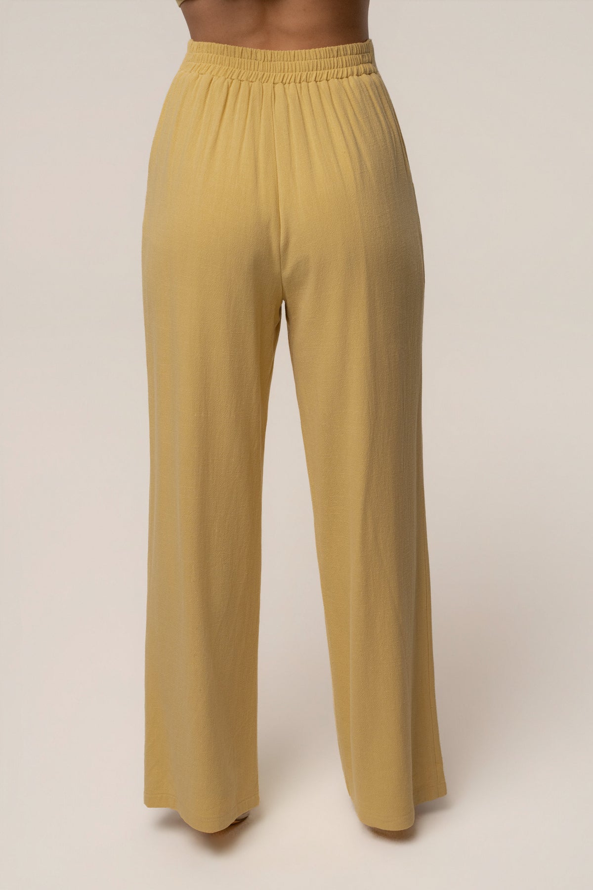 Yellow Thea Linen Pants