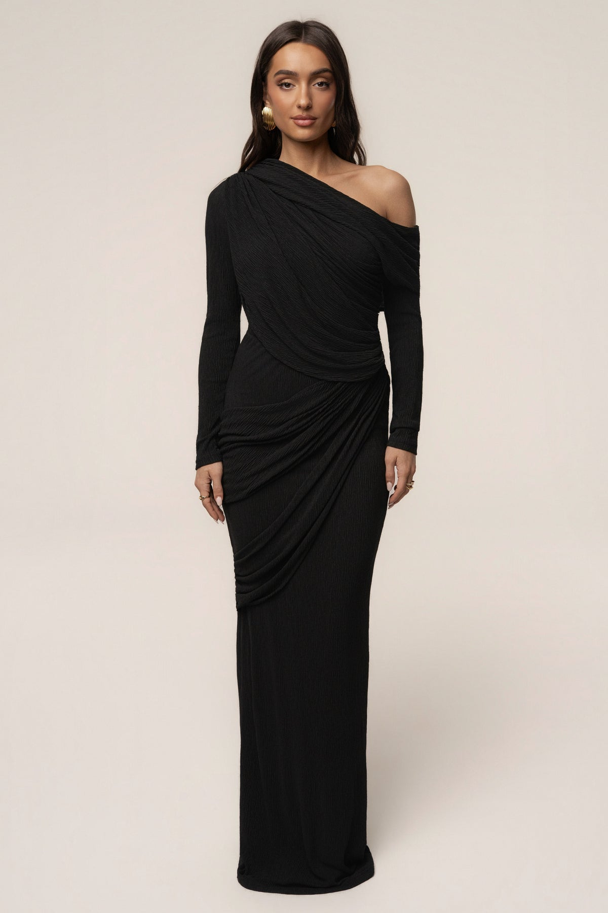 Black Paradise Hills Maxi Skirt