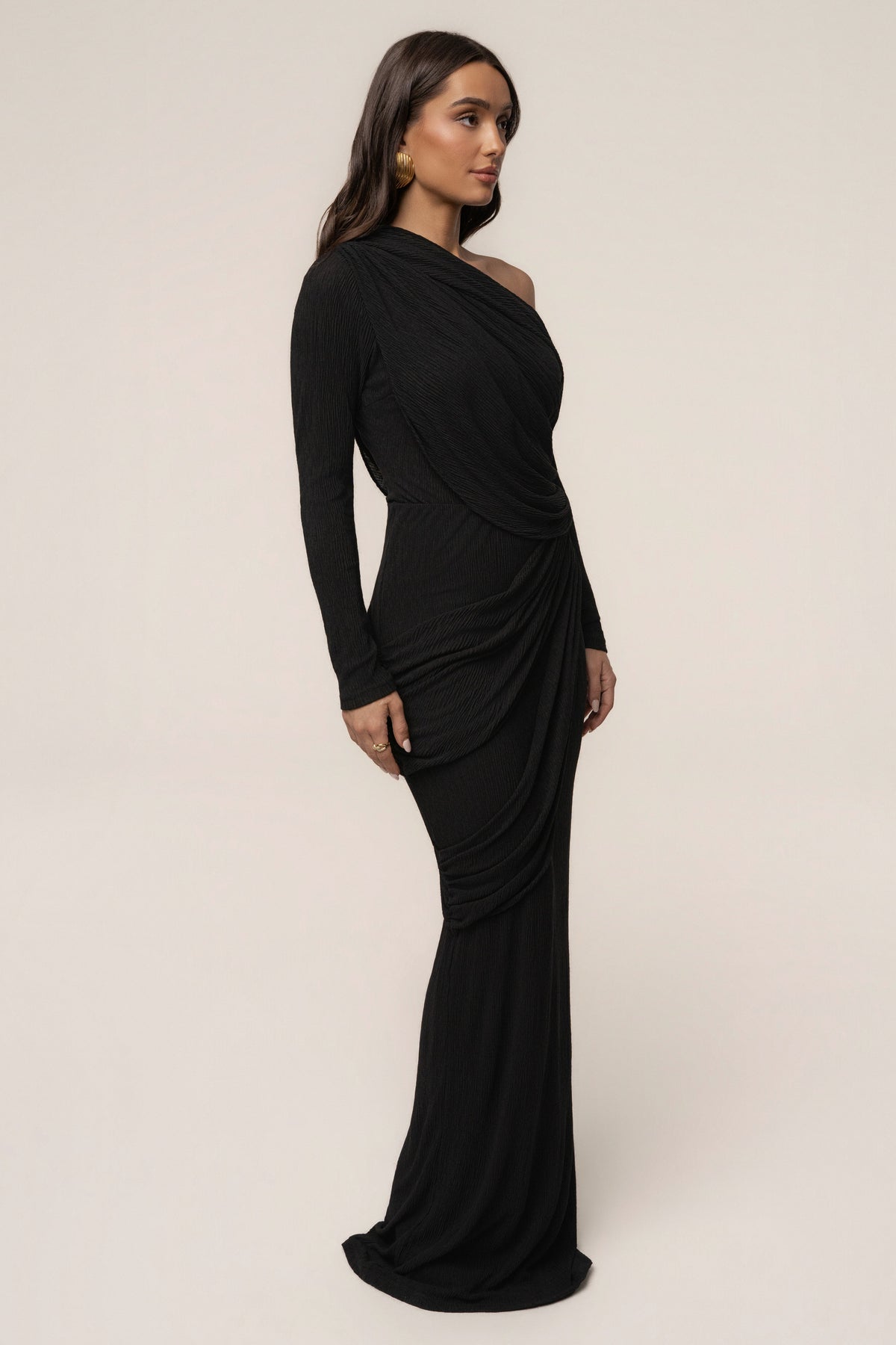 Black Paradise Hills Maxi Skirt