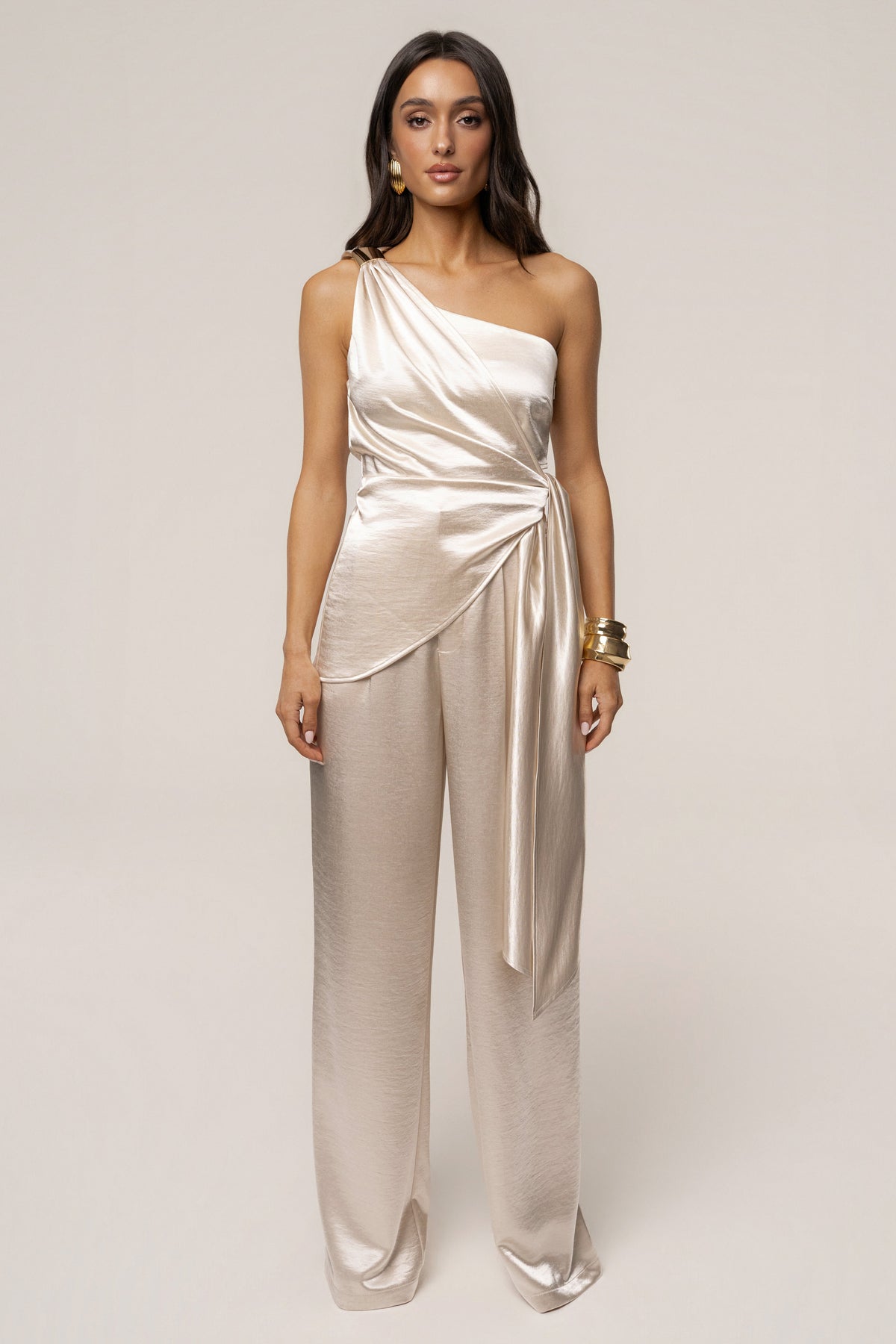 Ivory Thea Satin Pants