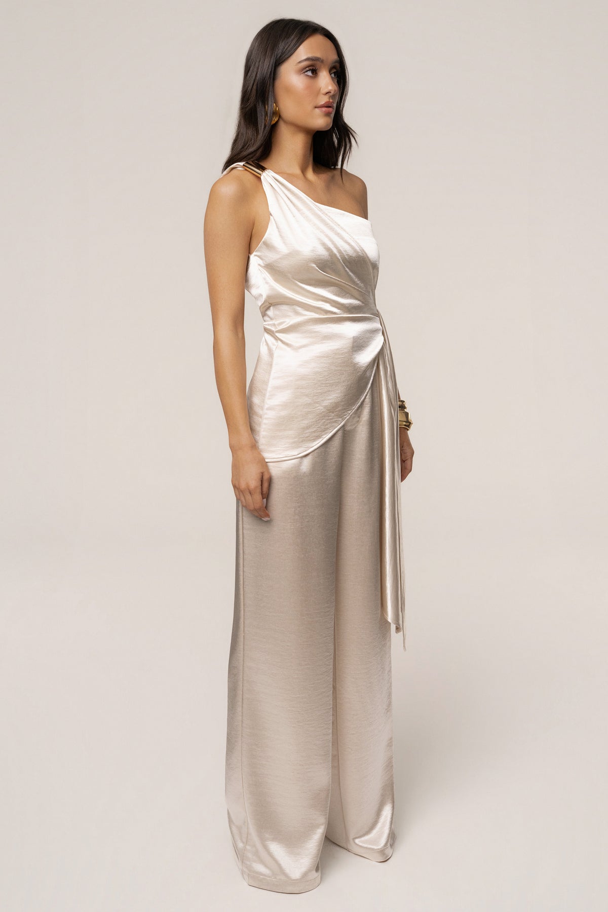 Ivory Thea Satin Pants
