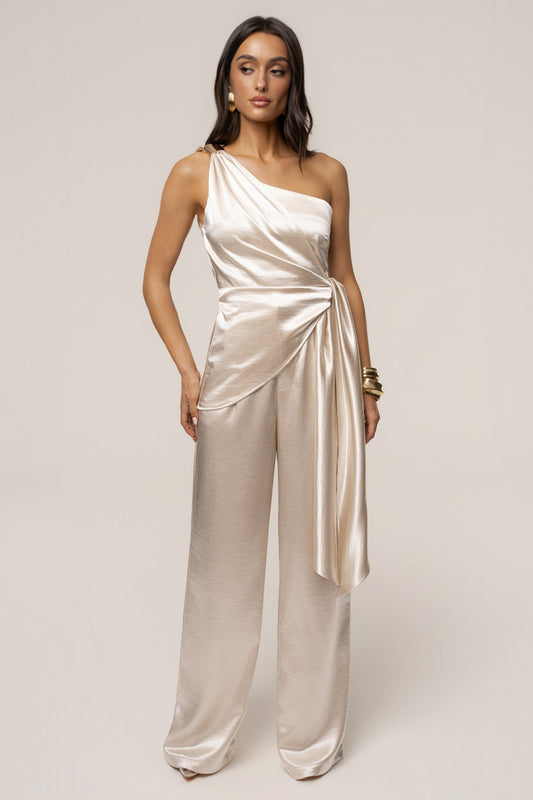 Ivory Thea Satin Pants