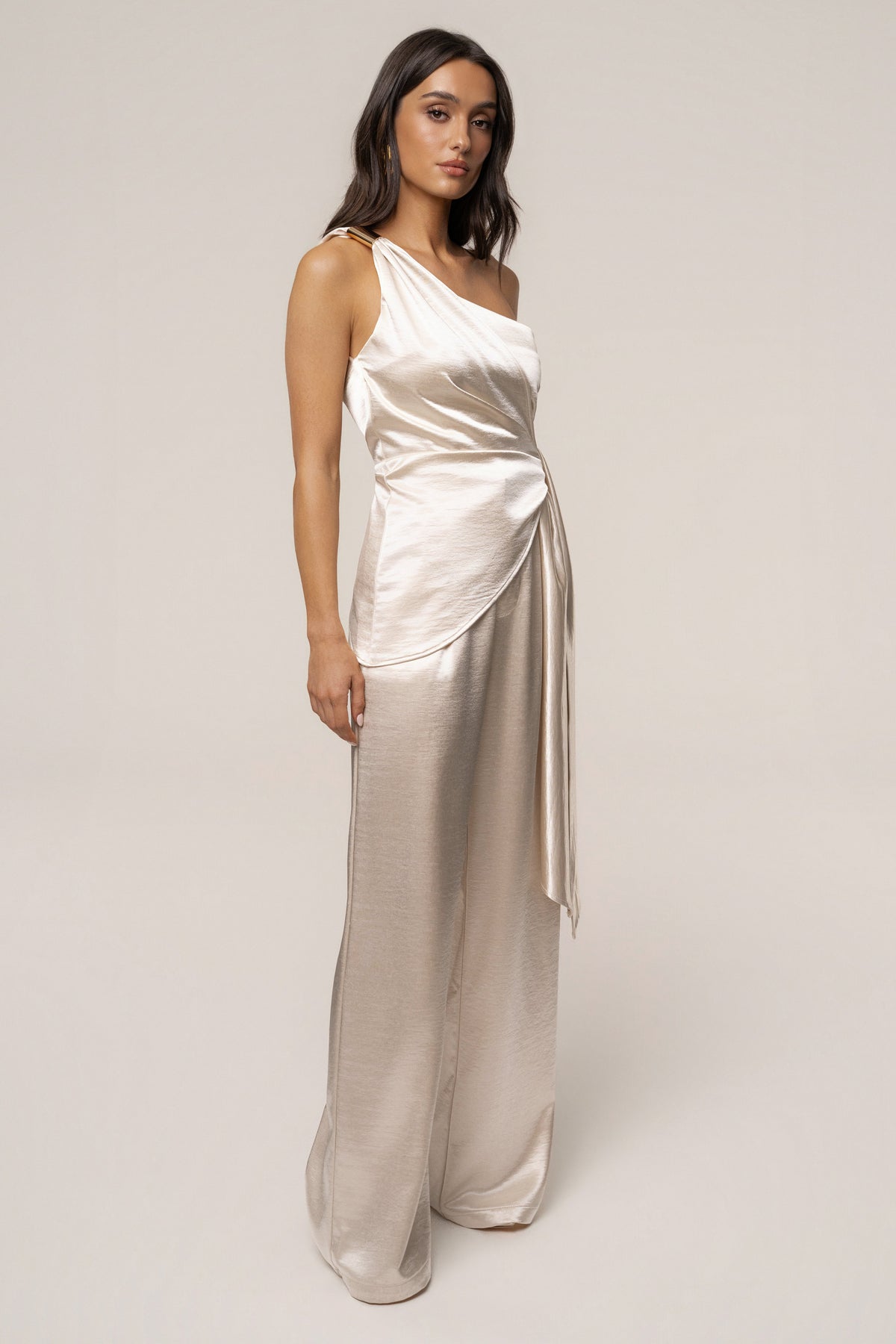 Ivory Thea Satin Pants