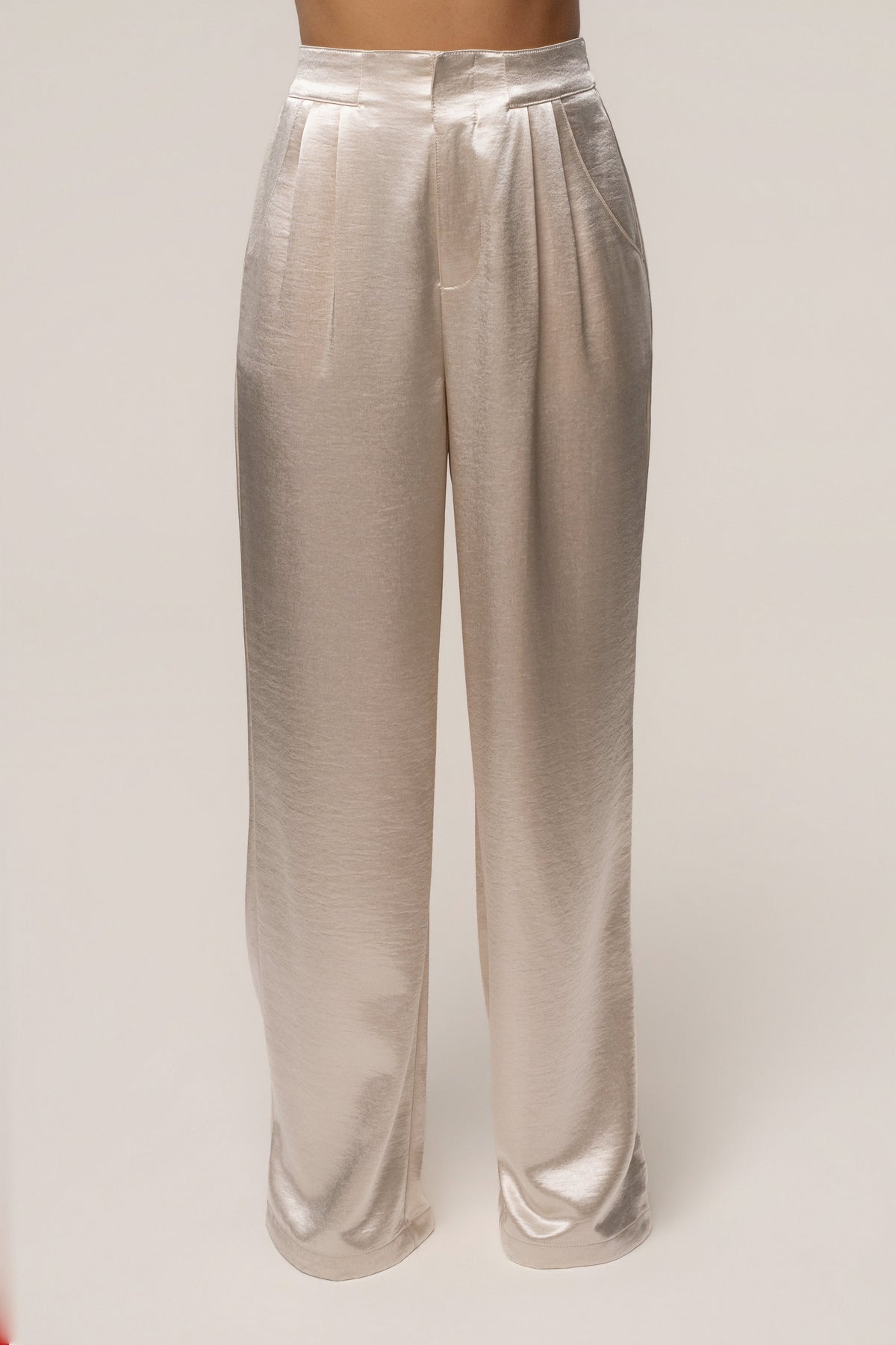 Ivory Thea Satin Pants