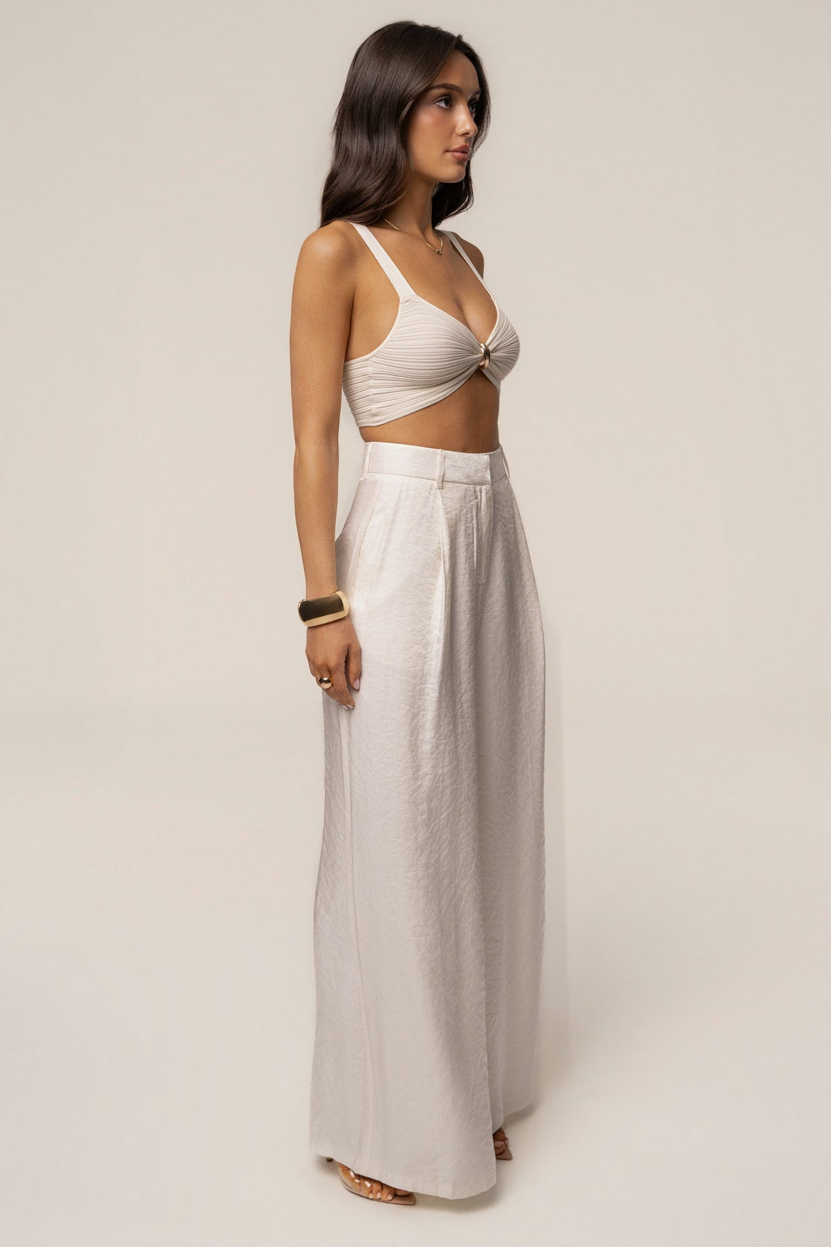 Ivory Monaco Wide Leg Pant