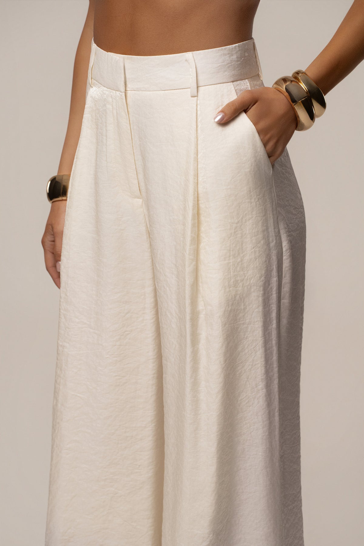 Ivory Monaco Wide Leg Pant
