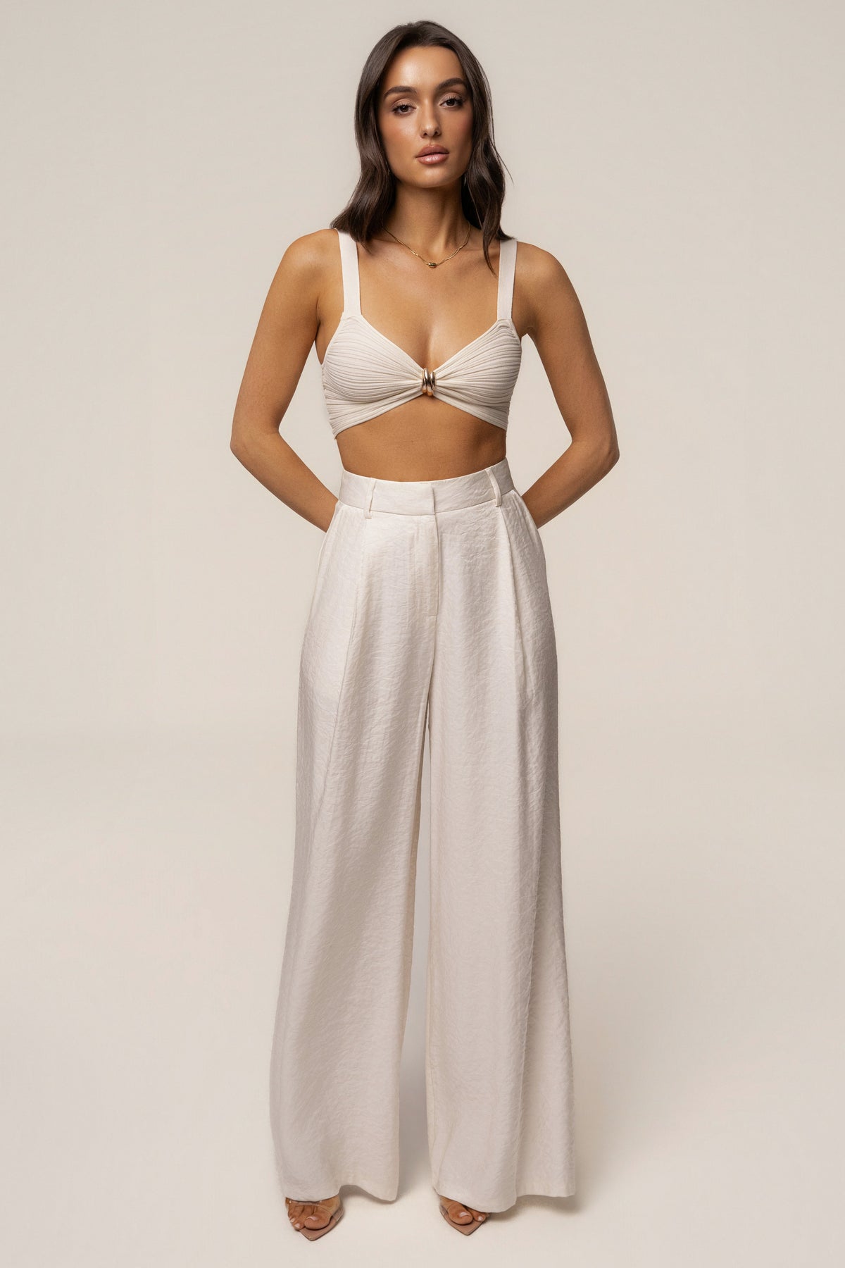 Ivory Monaco Wide Leg Pant