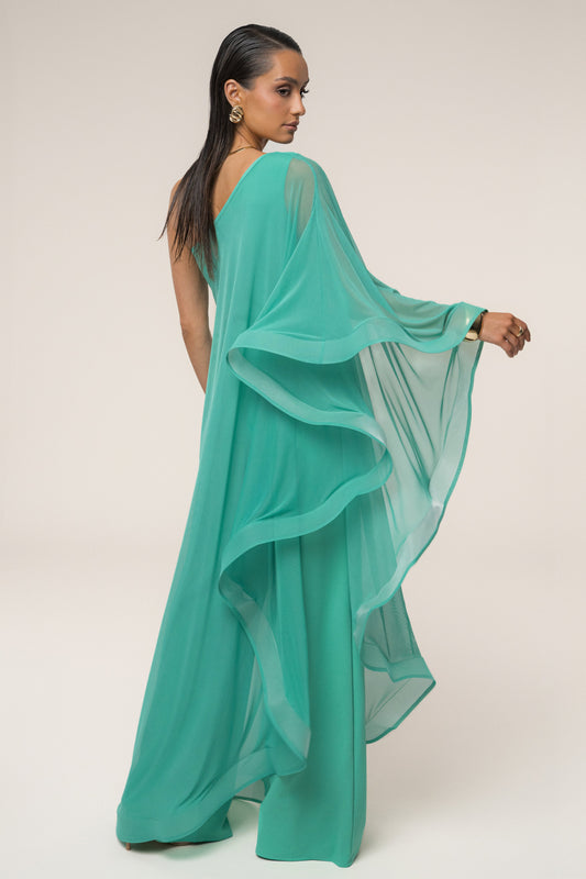 Green New Waves Jumpsuit