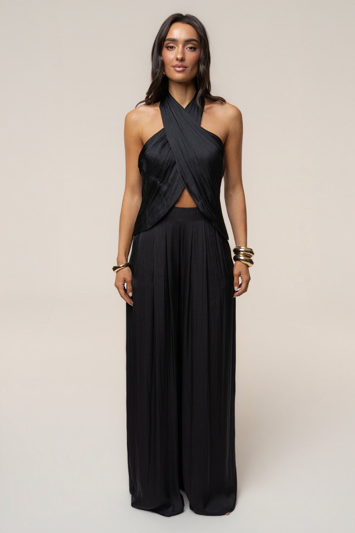 Black Core Form Pleated Trouser