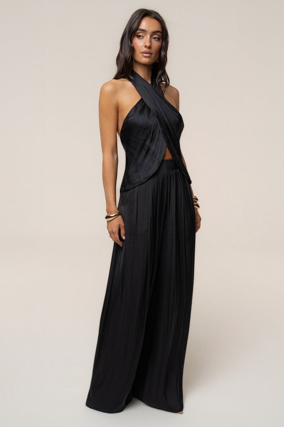 Black Core Form Pleated Trouser
