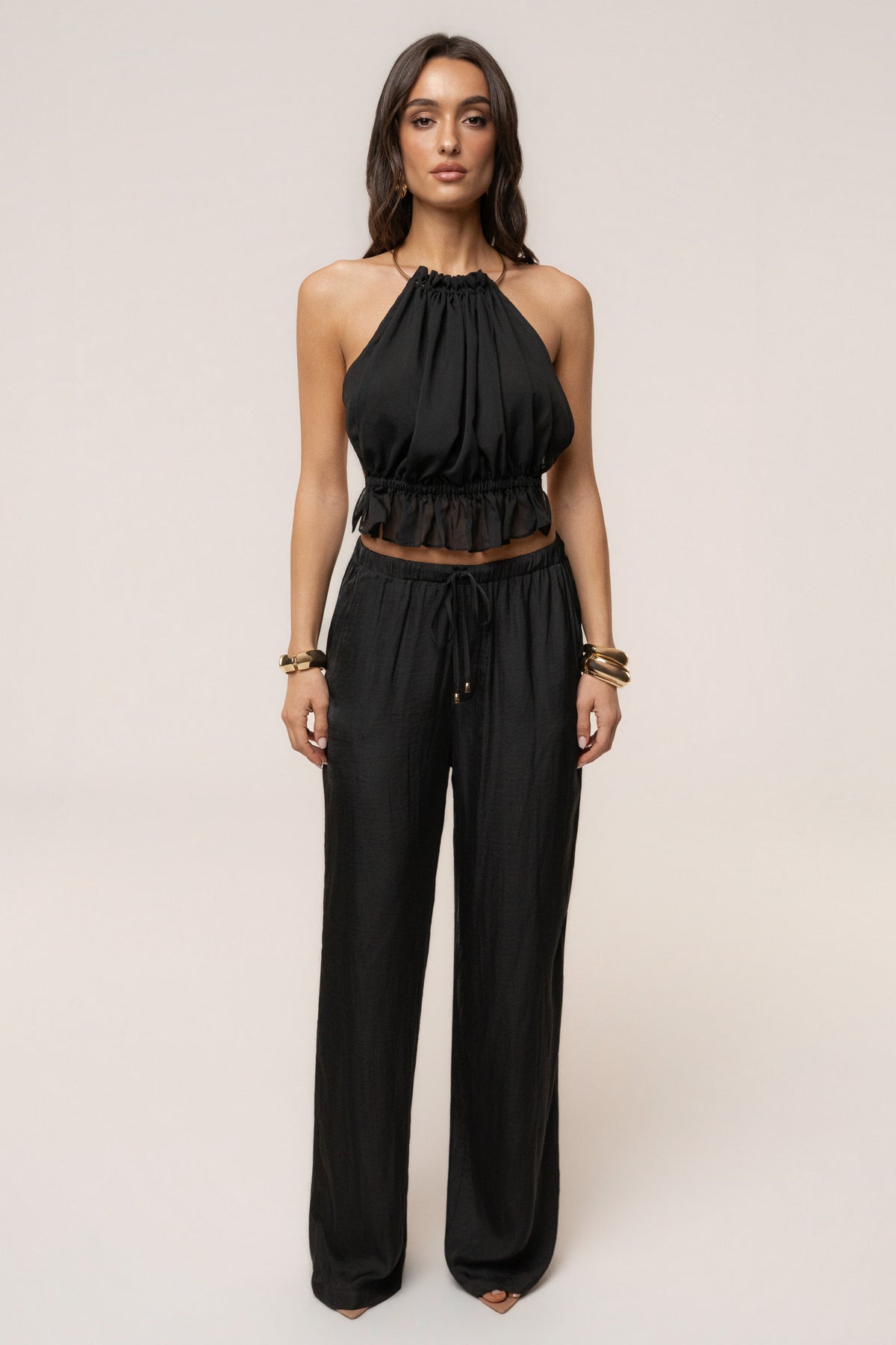 Black Seaside Glow Pants