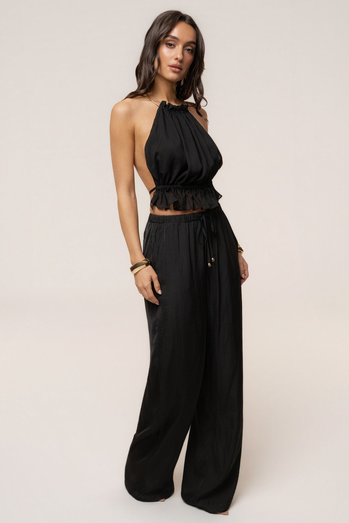 Black Seaside Glow Pants