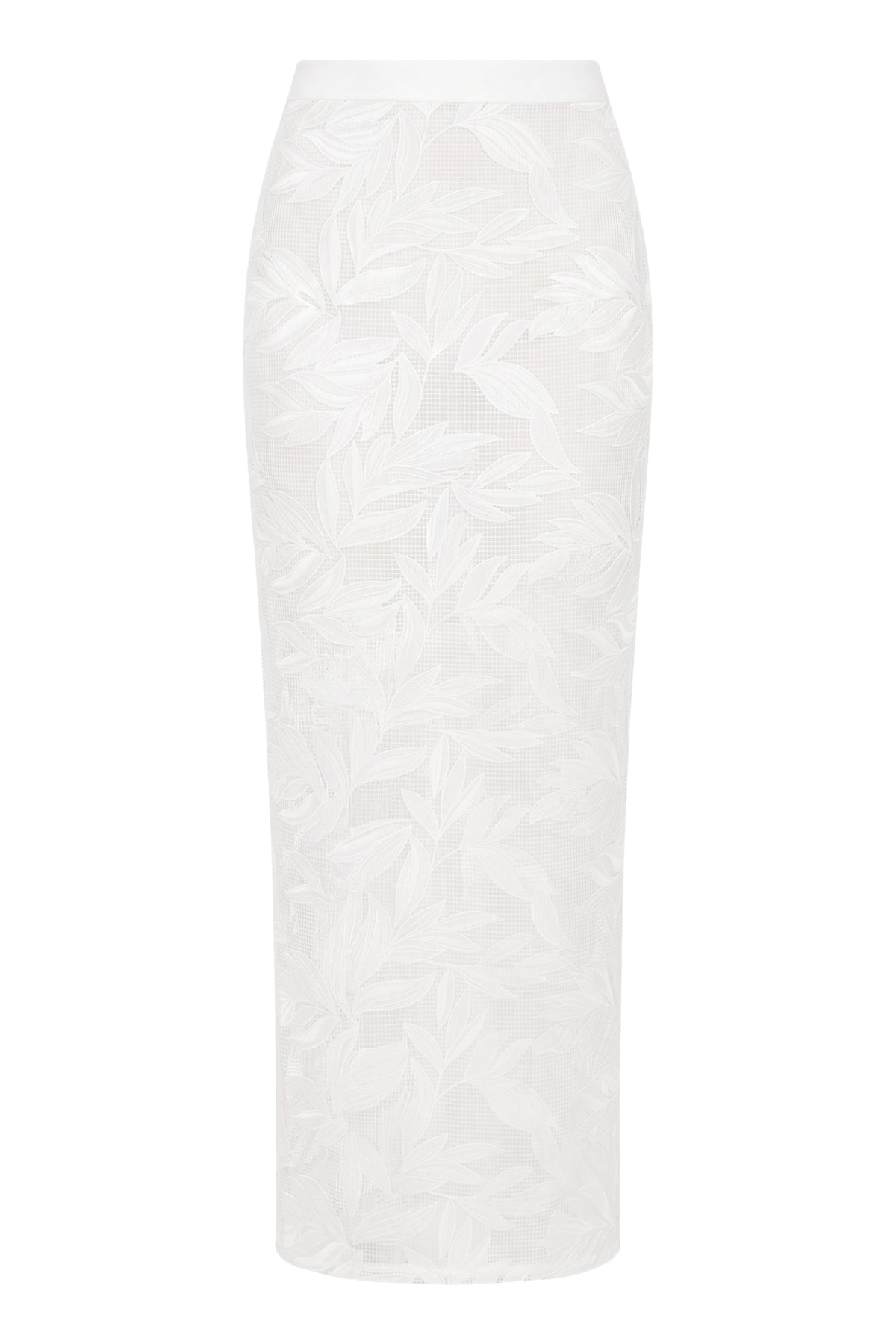White Bali Nights Embroidered  Skirt