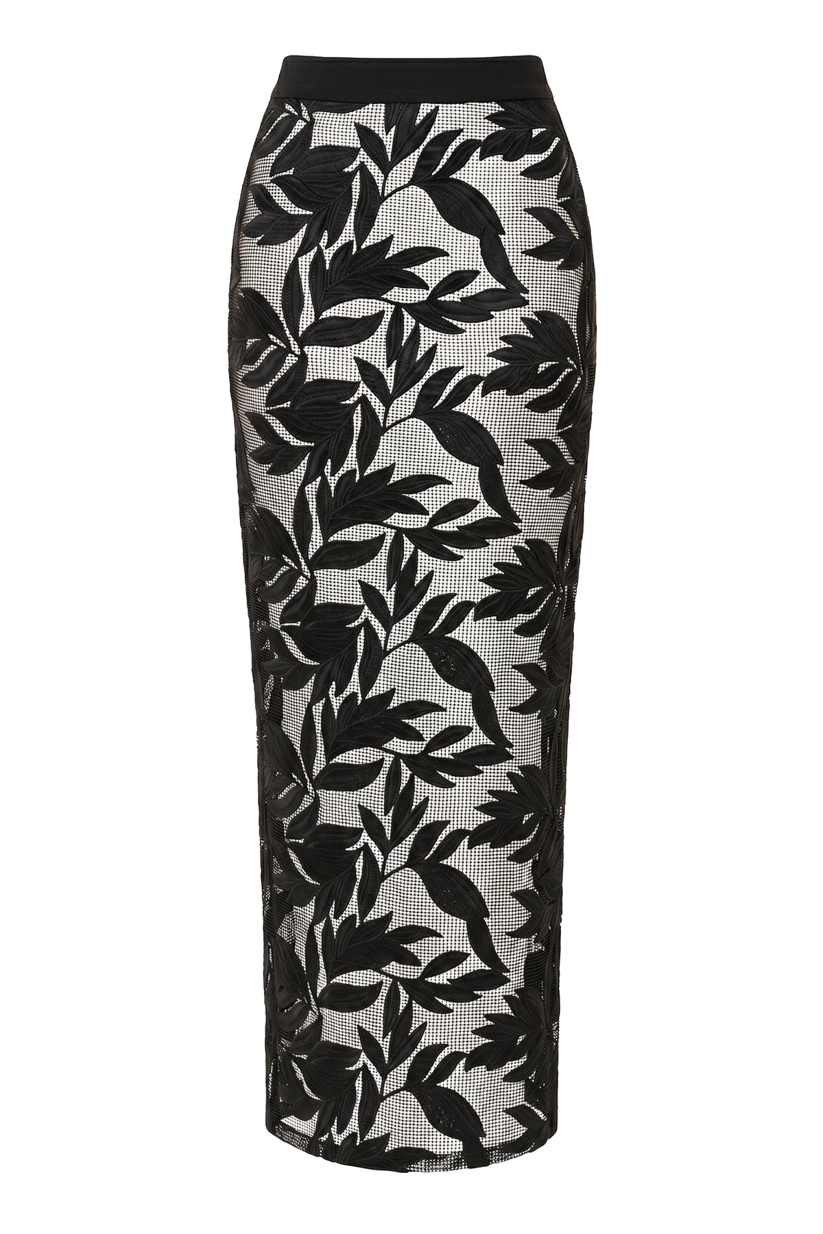 Black Bali Nights Embroidered  Skirt