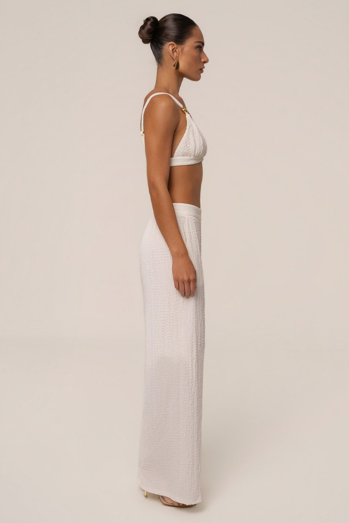 Ivory Unwind Textured Pants