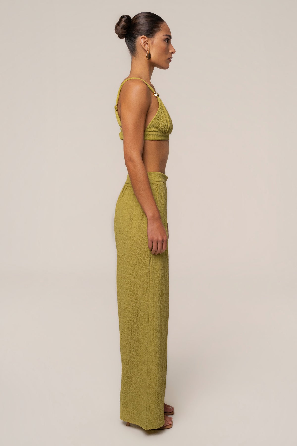 Lime Unwind Textured Pants
