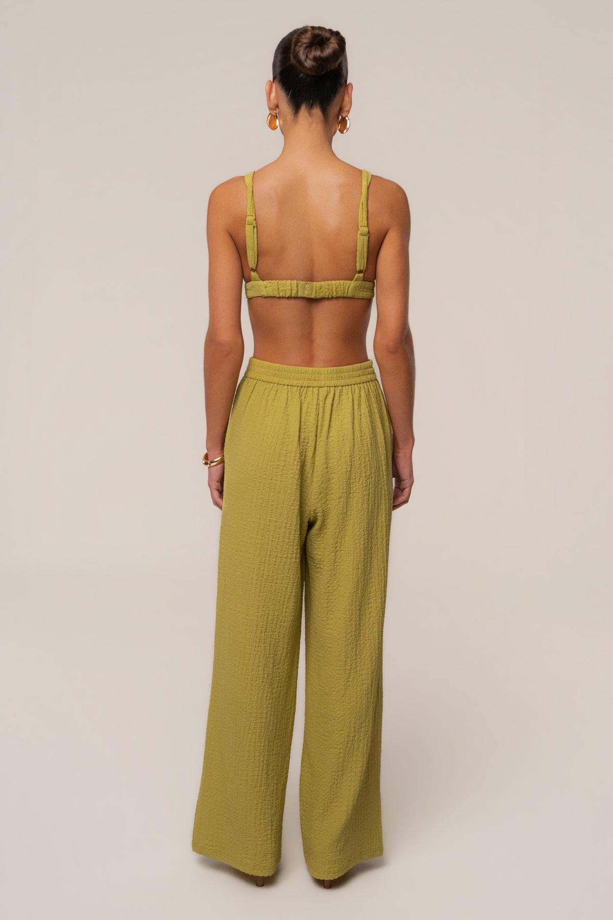 Lime Unwind Textured Pants