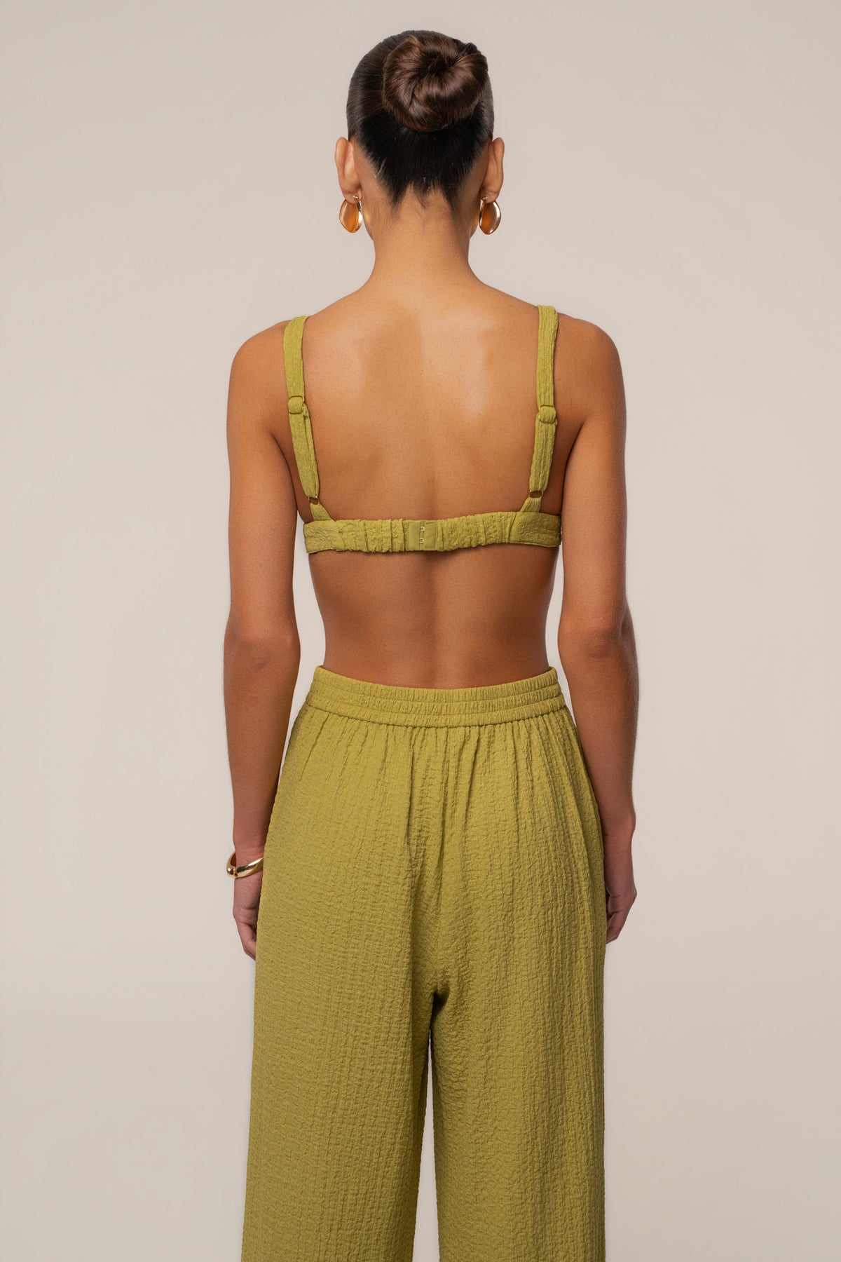 Lime Unwind Textured Pants