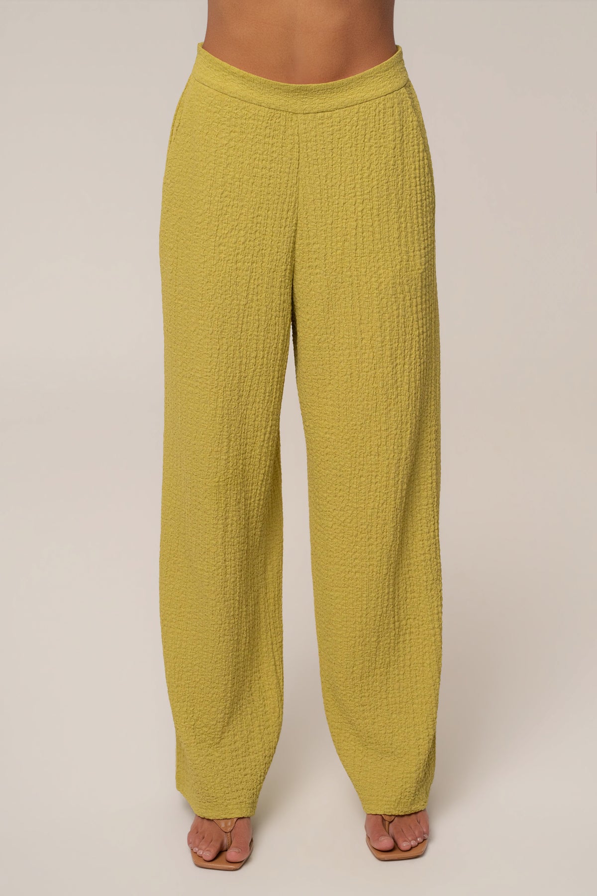 Lime Unwind Textured Pants