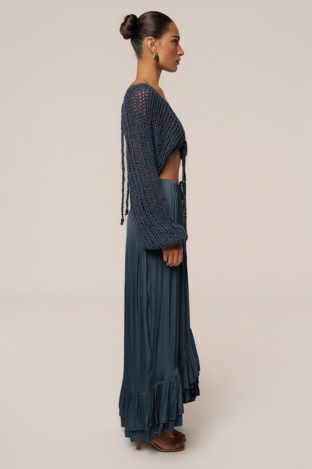 Teal Sun And Sand Maxi Skirt