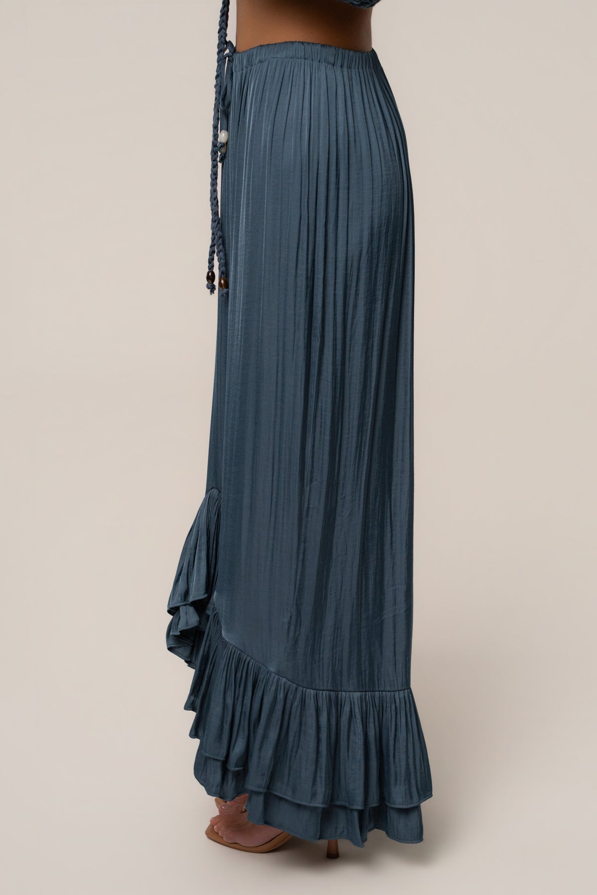 Teal Sun And Sand Maxi Skirt