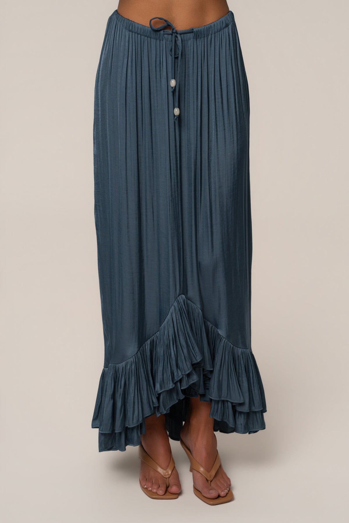 Teal Sun And Sand Maxi Skirt