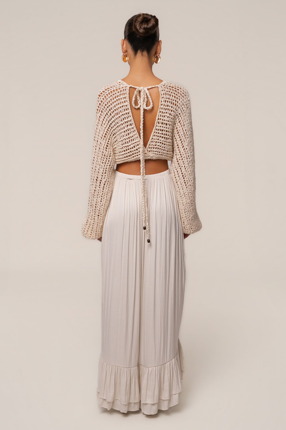 Ivory Sun And Sand Maxi Skirt