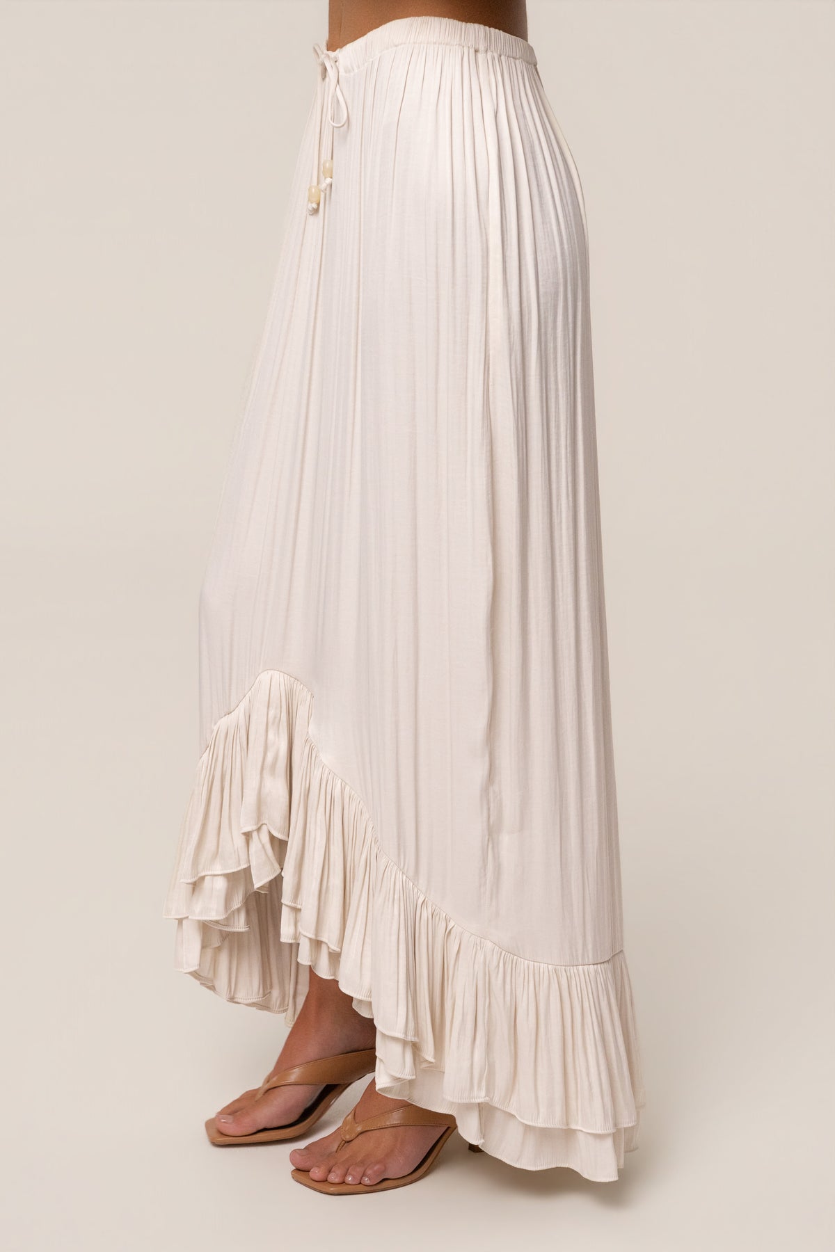 Ivory Sun And Sand Maxi Skirt