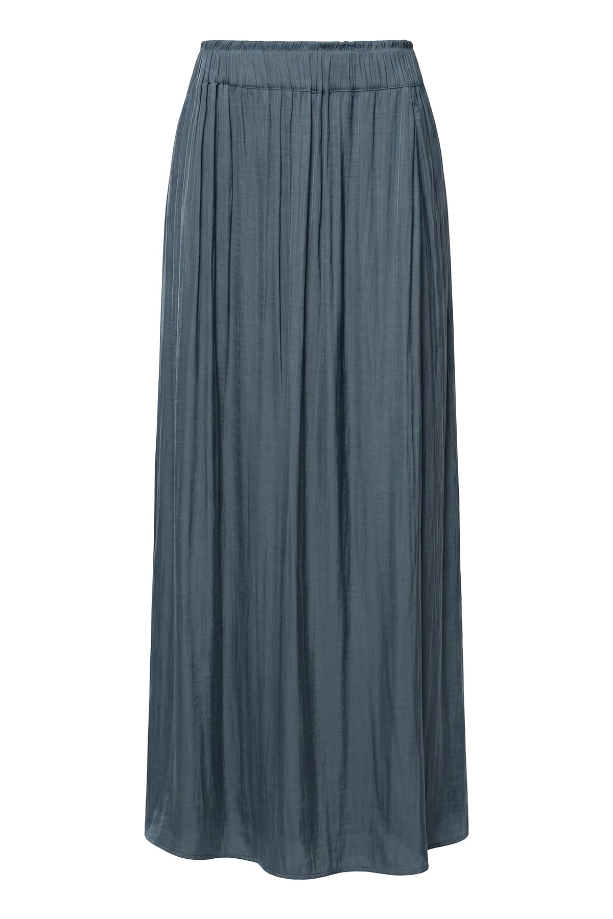 Teal River Satin Maxi Skirt