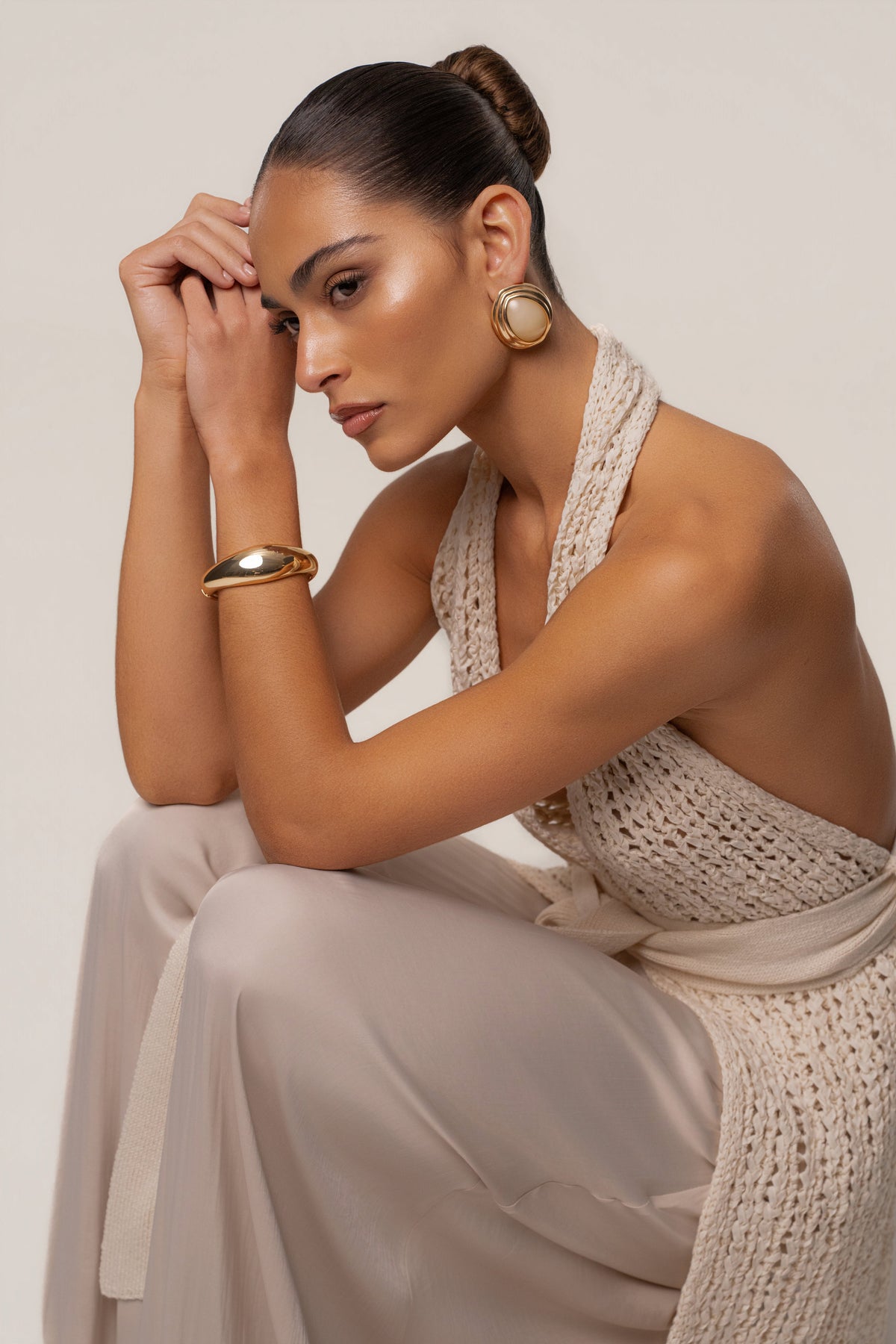 Ivory Inner Glow Stone Earrings