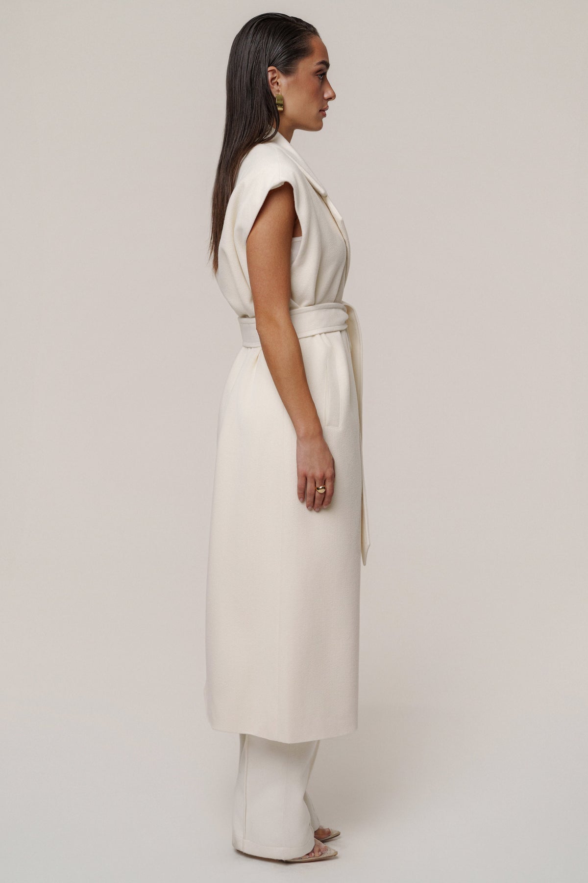 Ivory Cloud Woven Coat
