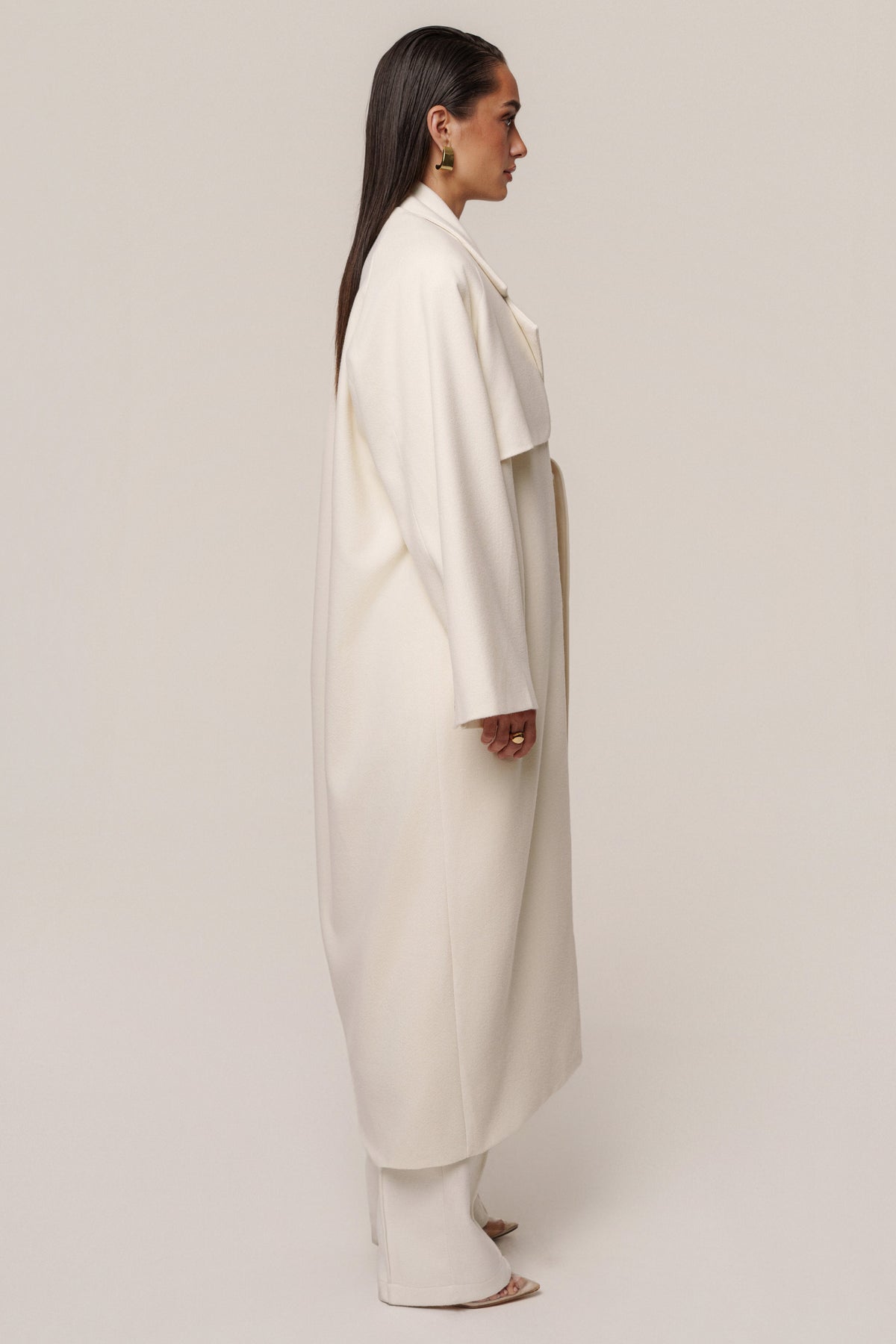Ivory Cloud Woven Coat