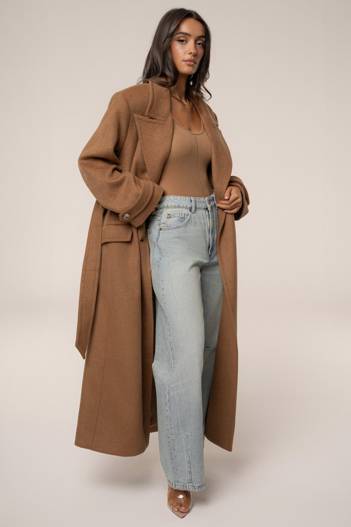 Camel Empire Longline Coat