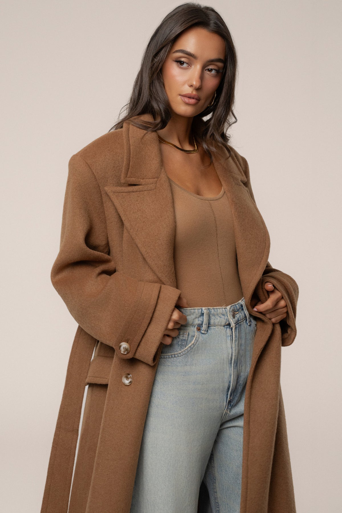 Camel Empire Longline Coat