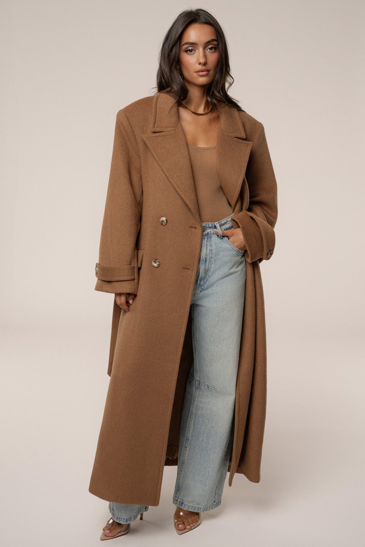 Camel Empire Longline Coat