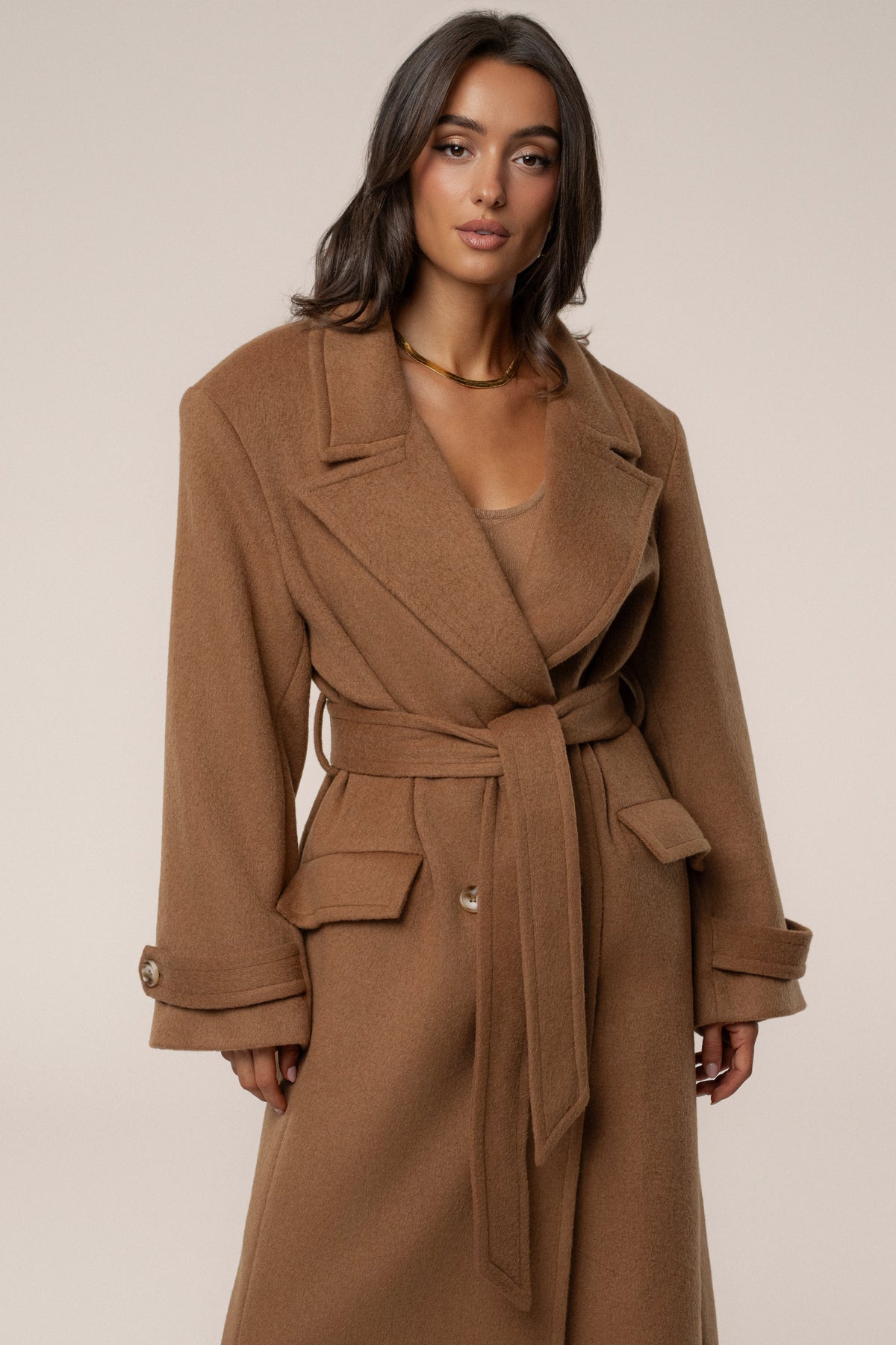 Camel Empire Longline Coat