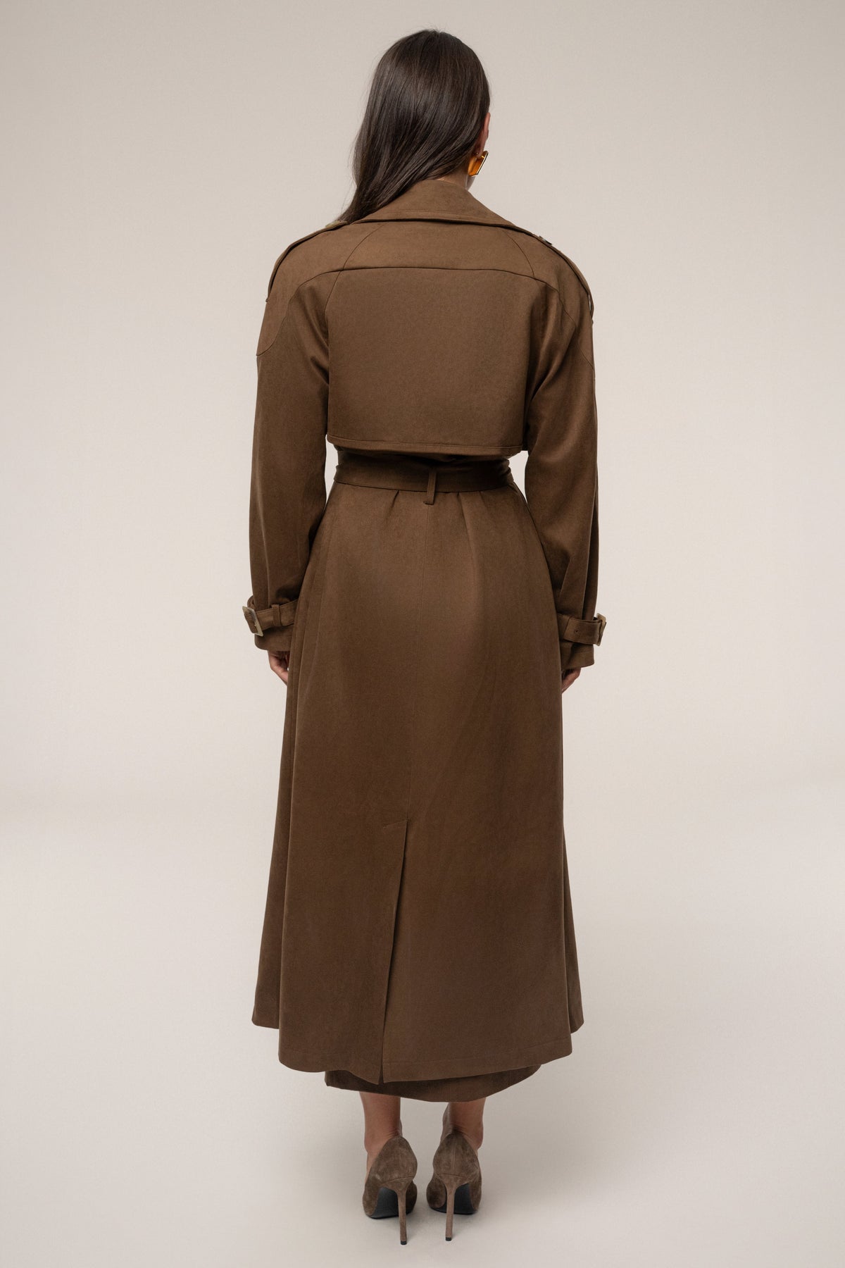 Chocolate Elite Suede Coat
